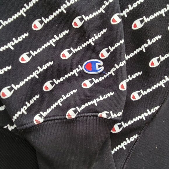 Champion All Over Print Reverse Weave VTG Hoodie Men's Size Medium - Picture 9 of 12